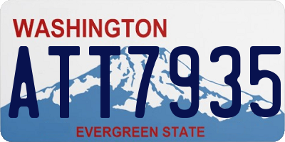 WA license plate ATT7935