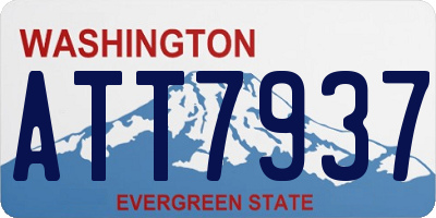 WA license plate ATT7937