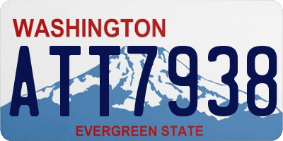 WA license plate ATT7938