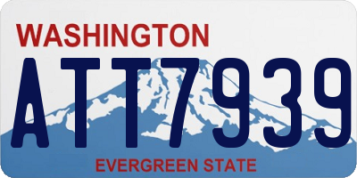 WA license plate ATT7939