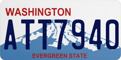 WA license plate ATT7940