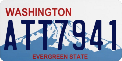 WA license plate ATT7941