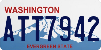 WA license plate ATT7942