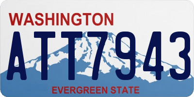 WA license plate ATT7943
