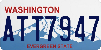 WA license plate ATT7947