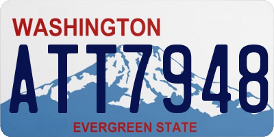 WA license plate ATT7948