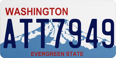 WA license plate ATT7949