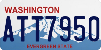 WA license plate ATT7950