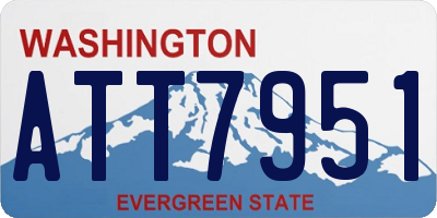 WA license plate ATT7951