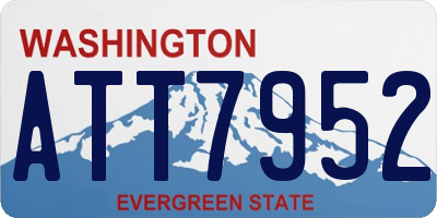 WA license plate ATT7952