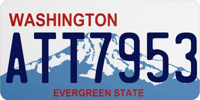 WA license plate ATT7953