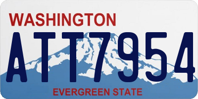 WA license plate ATT7954