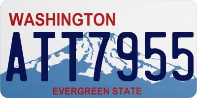 WA license plate ATT7955