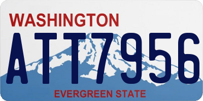 WA license plate ATT7956