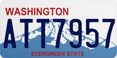 WA license plate ATT7957