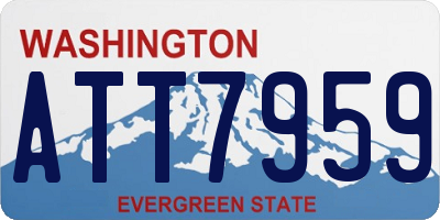 WA license plate ATT7959
