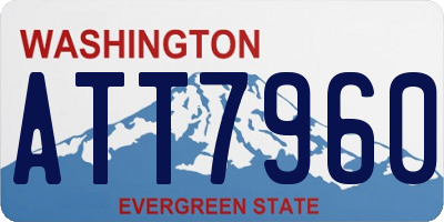 WA license plate ATT7960