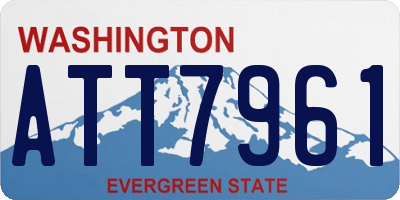 WA license plate ATT7961