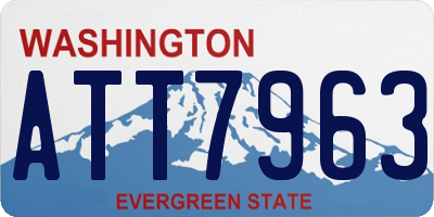 WA license plate ATT7963