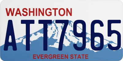 WA license plate ATT7965