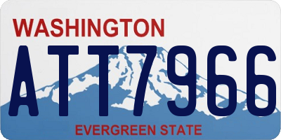 WA license plate ATT7966