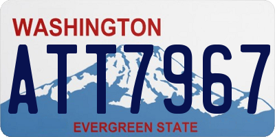 WA license plate ATT7967
