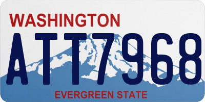 WA license plate ATT7968