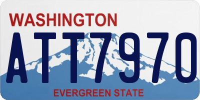 WA license plate ATT7970