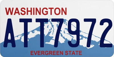 WA license plate ATT7972