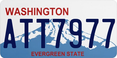 WA license plate ATT7977