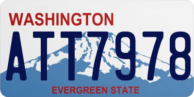 WA license plate ATT7978