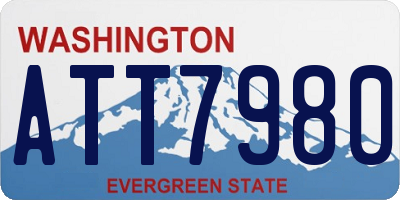 WA license plate ATT7980