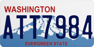 WA license plate ATT7984