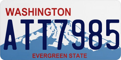 WA license plate ATT7985