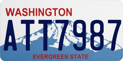 WA license plate ATT7987