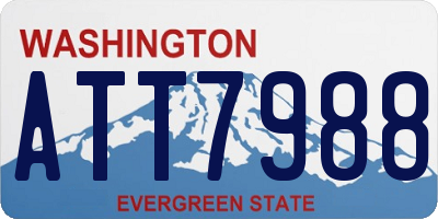 WA license plate ATT7988