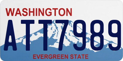 WA license plate ATT7989