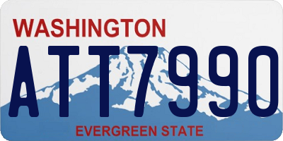 WA license plate ATT7990