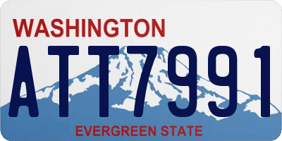 WA license plate ATT7991