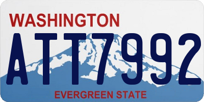 WA license plate ATT7992