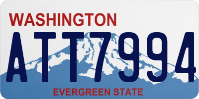 WA license plate ATT7994