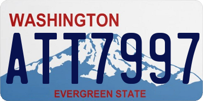 WA license plate ATT7997