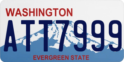 WA license plate ATT7999