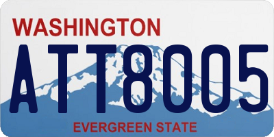 WA license plate ATT8005