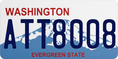 WA license plate ATT8008