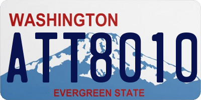 WA license plate ATT8010