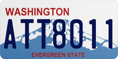 WA license plate ATT8011