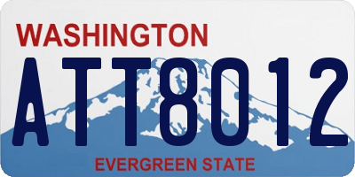 WA license plate ATT8012