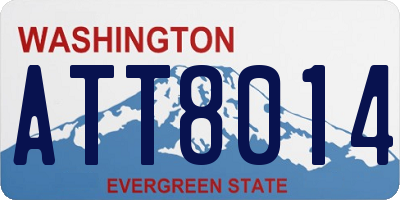 WA license plate ATT8014