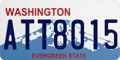 WA license plate ATT8015